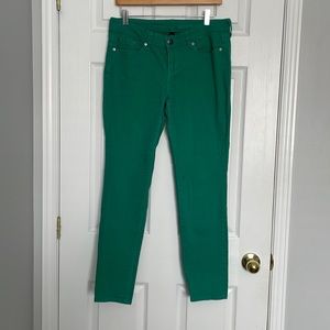 GAP green skinny jeans
